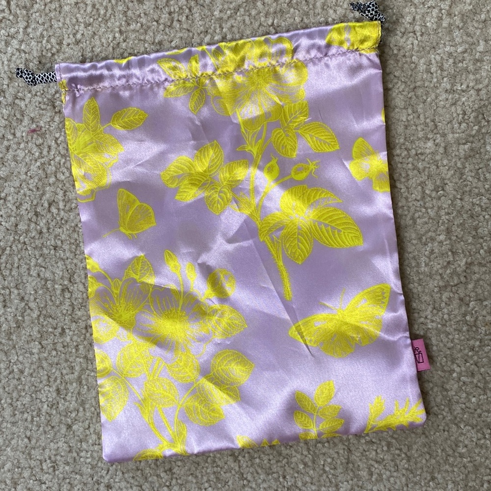 IPSY Refreshments Floral Butterflies Drawstring Makeup Bag
